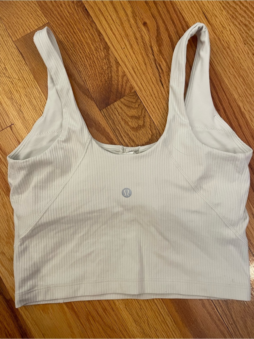 lululemon athletica Light Gray Ribbed Sports Bra - Picture 3 of 4